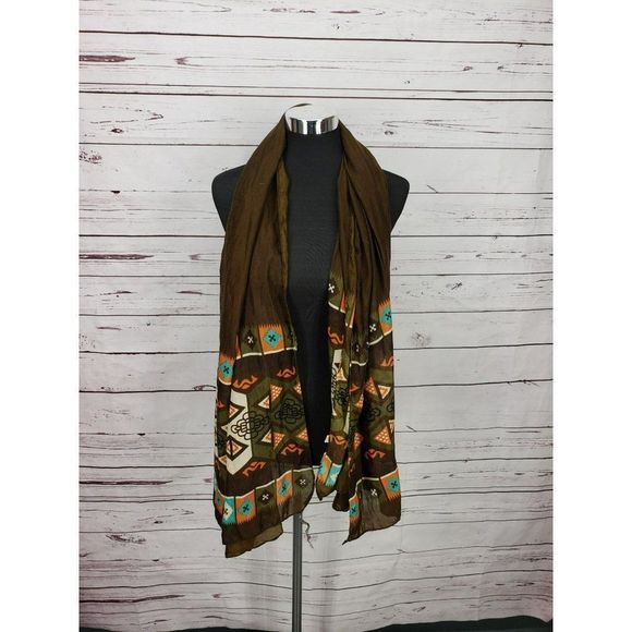 Indian Aztec Printed Wrap Scarf‎ sarong shawl - Picture 8 of 11